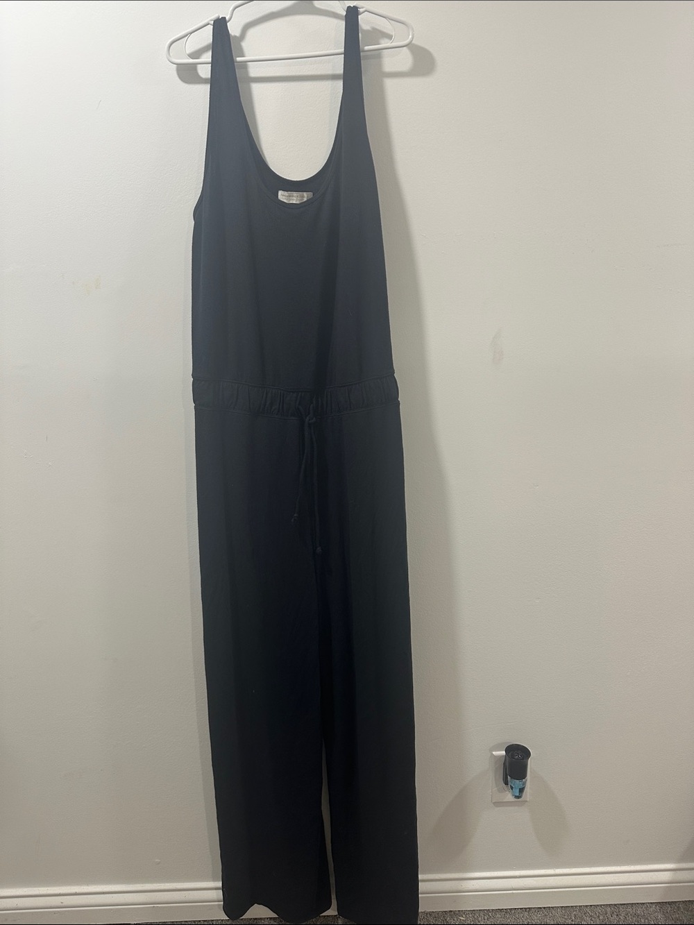 Abercrombie & Fitch Black Sleeveless Drawstring Jumpsuit